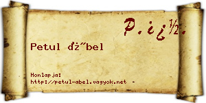 Petul Ábel névjegykártya